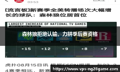 森林狼拒绝认输,力拼季后赛资格